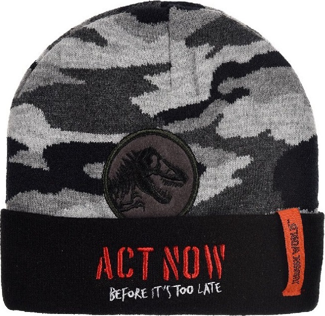 Sivá maskáčová čiapka Jurassic World Veľkosť: 52