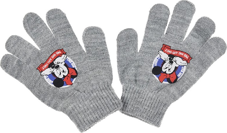 Sivé rukavice Minnie Mouse Disney Veľkosť: ONE SIZE