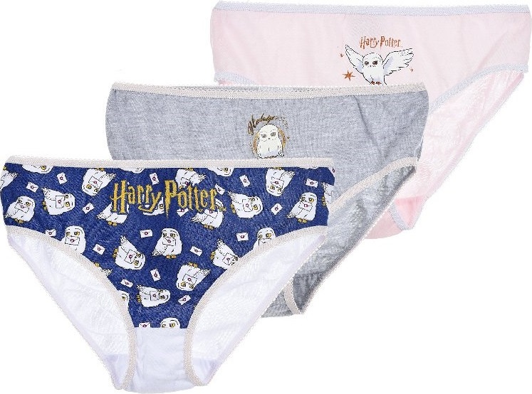 Trojbalenie nohavičiek Harry Potter - modrá/sivá/ružová Veľkosť: 104/110