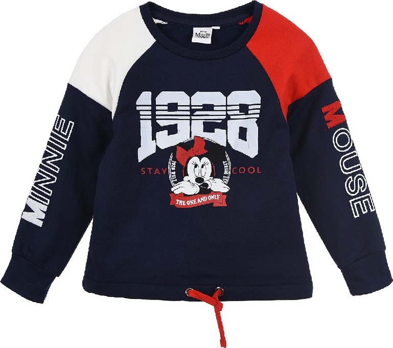 Tmavomodrá dievčenská športová mikina Minnie Mouse Veľkosť: 128