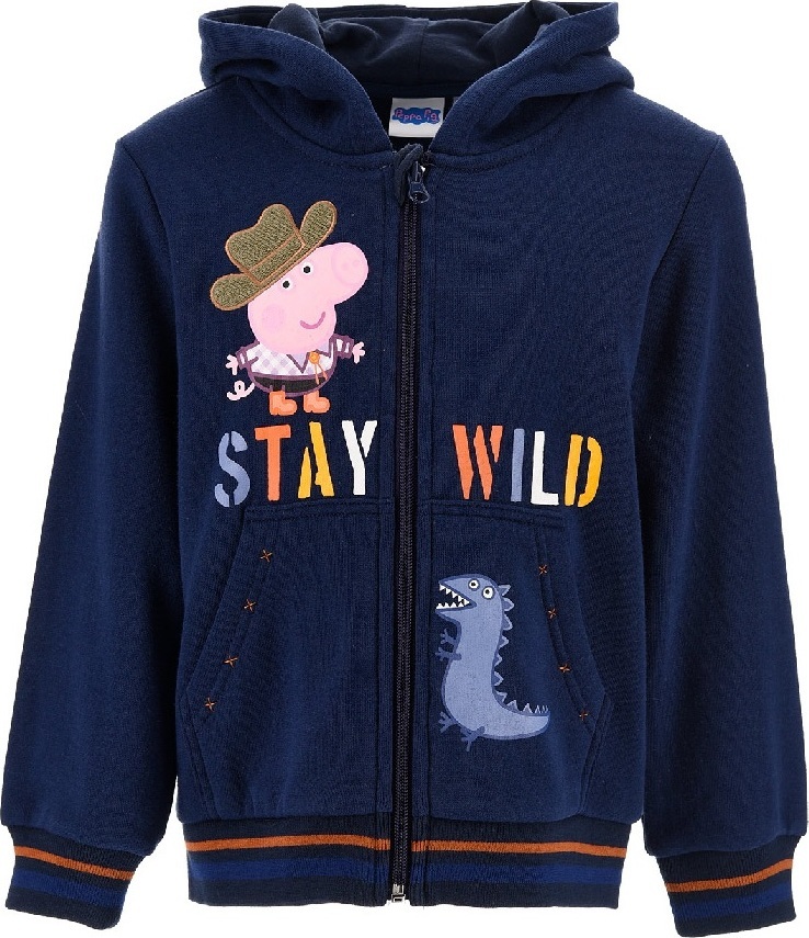 Tmavomodrá chlapčenská mikina Peppa Pig Veľkosť: 104
