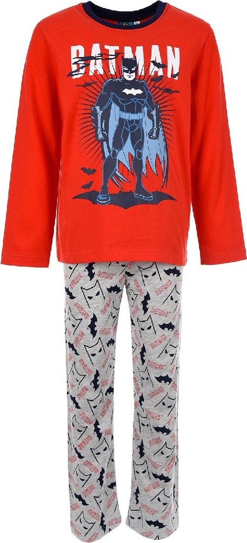 Červeno-sivé dlhé pyžamo Batman Veľkosť: 98