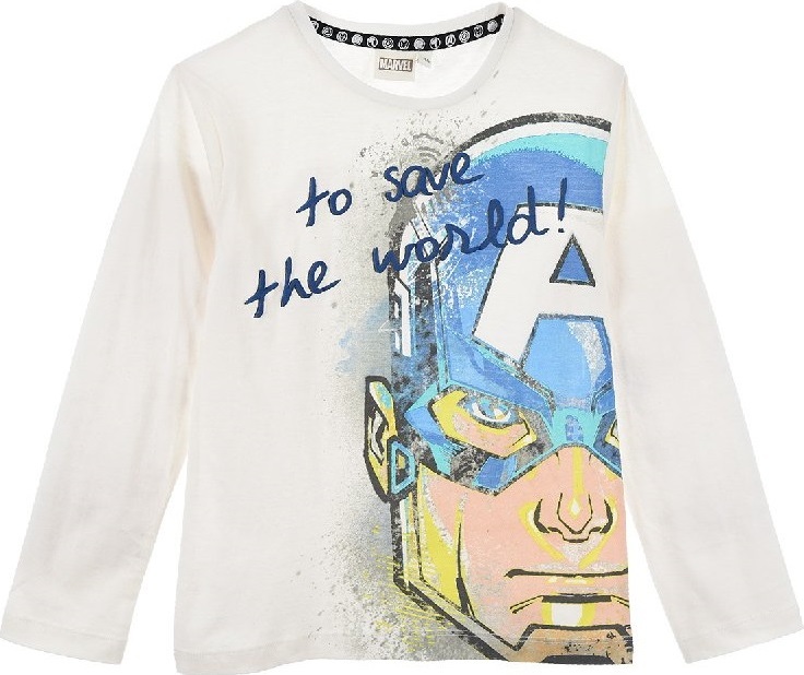 Smotanové tričko s dlhým rukávom Captain America Veľkosť: 104