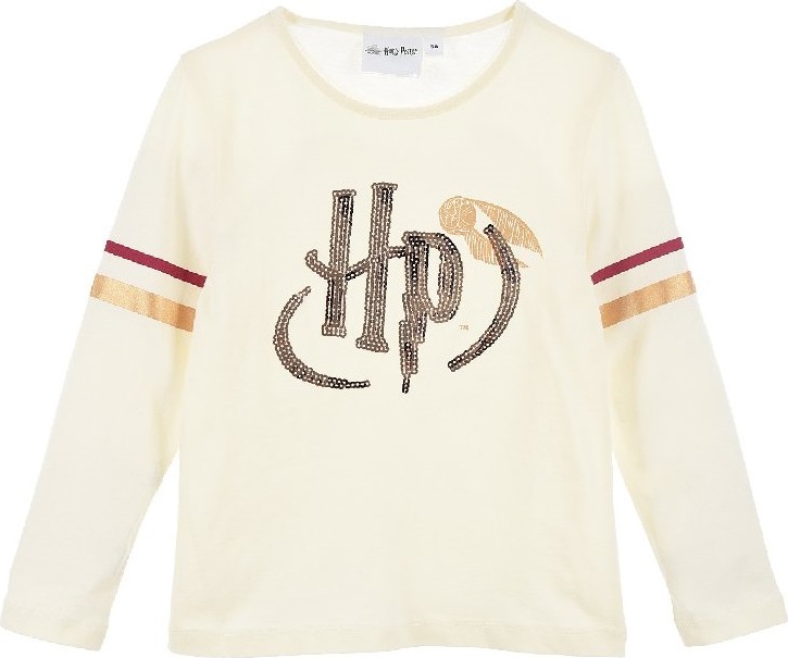 Krémové dievčenské tričko s potlačou Harry Potter Veľkosť: 116