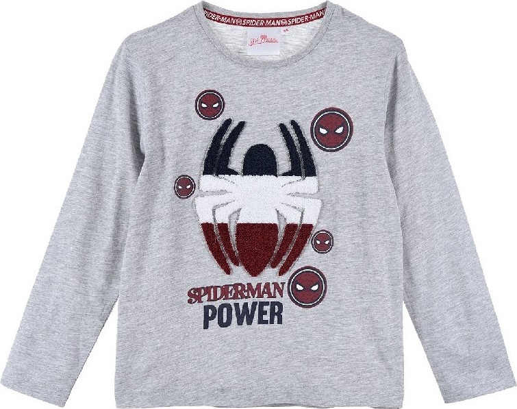 Sivé tričko s dlhým rukávom Spider-Man Veľkosť: 98