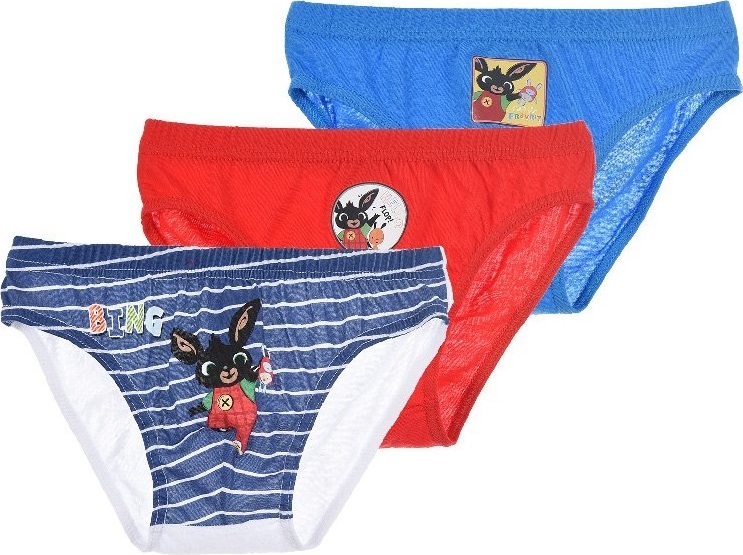 Trojbalenie chlapčenských slipov Bing Bunny - modrá-červená-modrá Veľkosť: 110/116