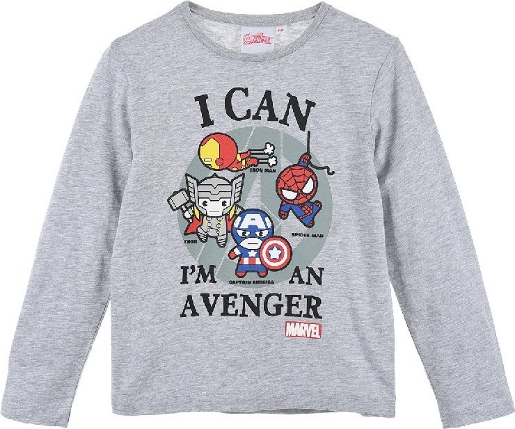 Sivé chlapčenské tričko Avengers Veľkosť: 104