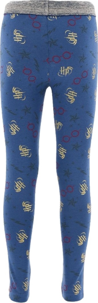 Modré dievčenské legíny so vzorom Harry Potter Veľkosť: 116
