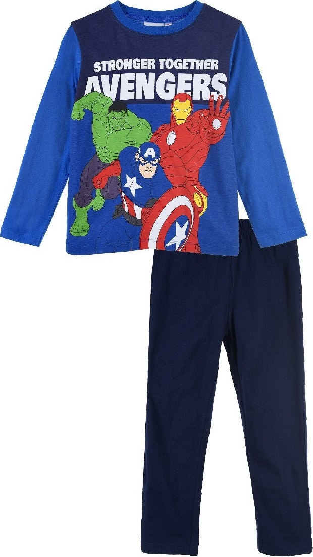 Modré chlapčenské dlhé pyžamo Avengers Veľkosť: 104