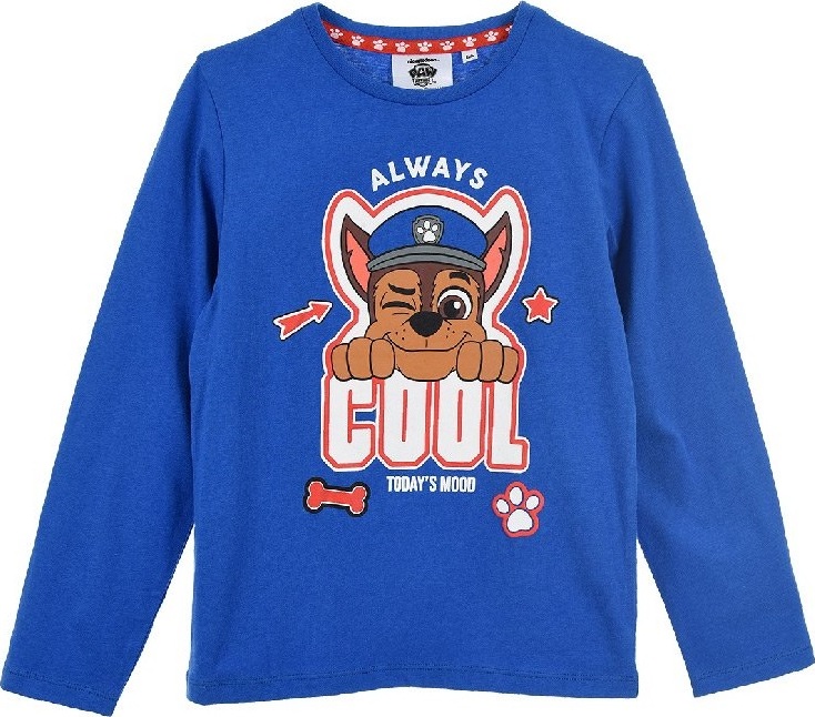 Paw Patrol Modré tričko - dlhý rukáv Veľkosť: 98