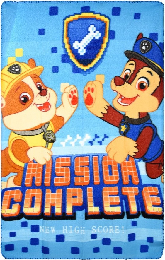 Fleecová deka Paw Patrol 100x150 cm - modrá Veľkosť: ONE SIZE