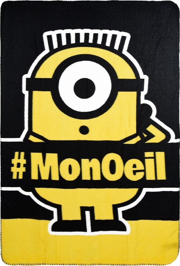 Fleecová deka Minions 100x150 cm - čierna Veľkosť: ONE SIZE