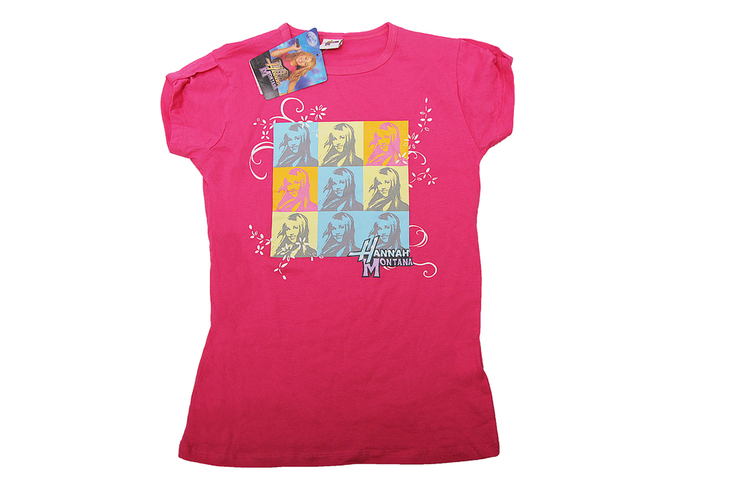 Ružové dievčenské tričko s potlačou Hannah Montana Veľkosť: 158