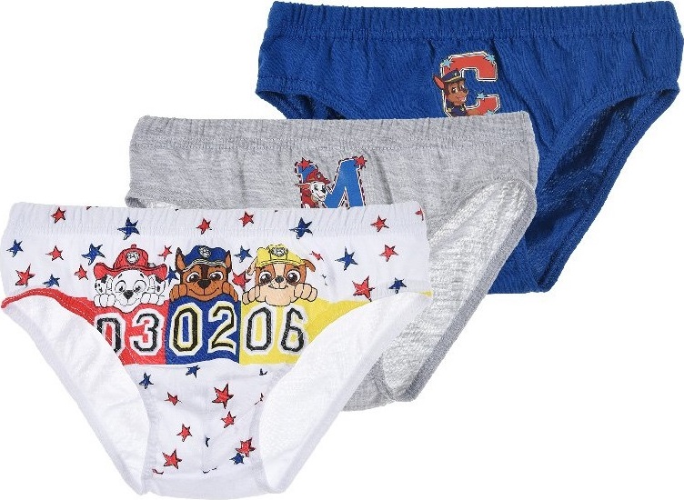 Modro-sivo-biela sada slipov Paw Patrol - 3ks Veľkosť: 116/128