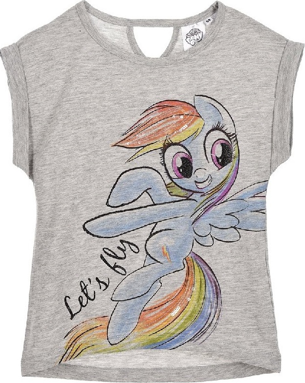 My Little Pony Rainbow Dash šedé dievčenské tričko Veľkosť: 98