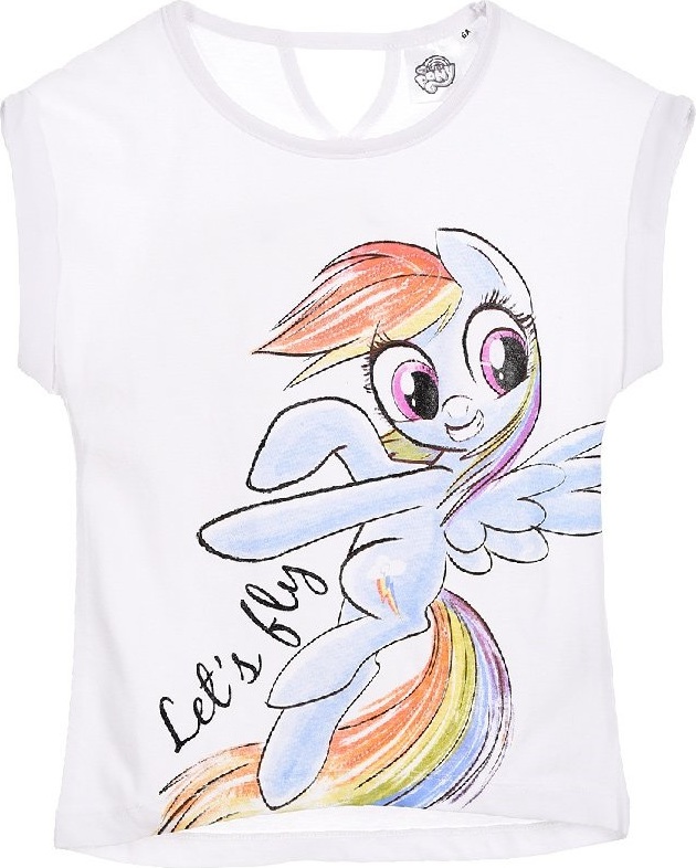 My Little Pony Rainbow Dash biele dievčenské tričko Veľkosť: 98