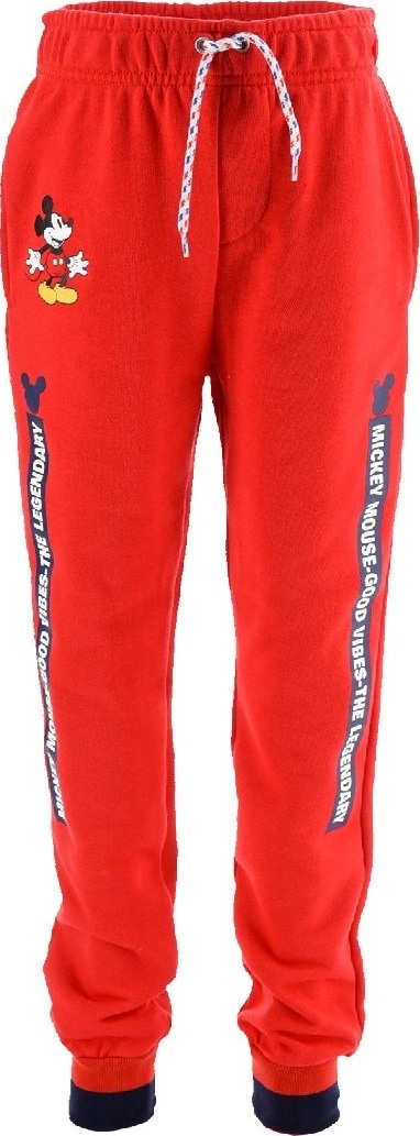Červené chlapčenské tepláky Mickey Mouse Veľkosť: 104