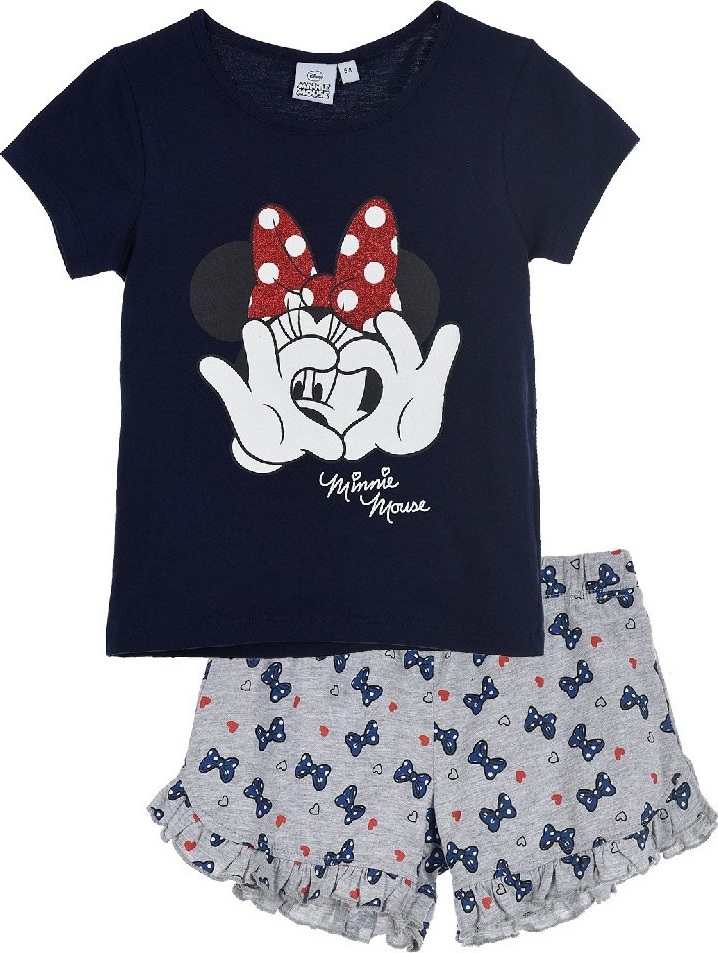 Čierno-sivé dievčenské pyžamo Minnie Mouse Veľkosť: 104