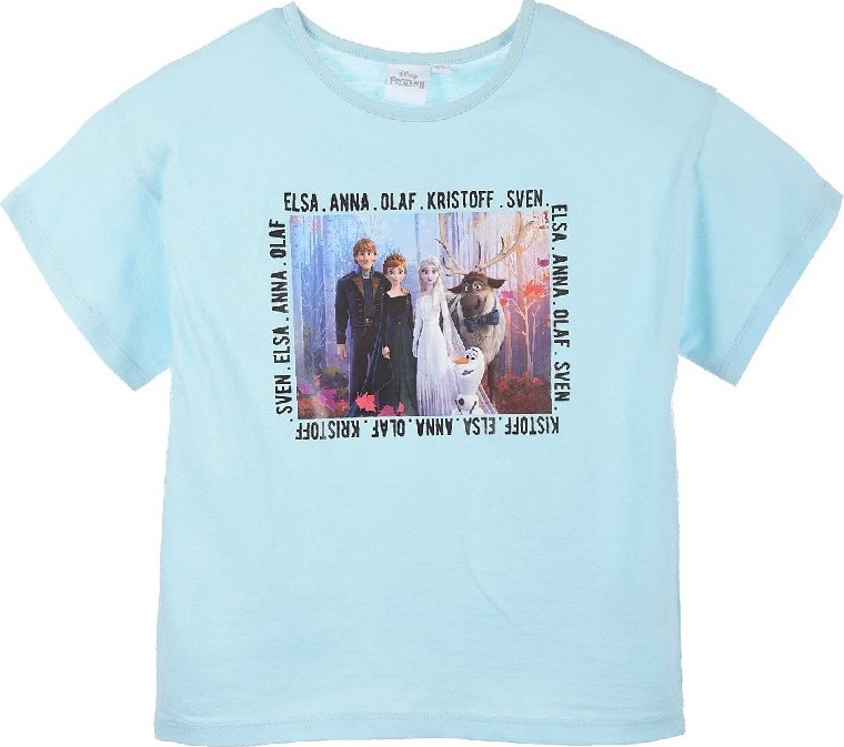 Svetlomodré dievčenské tričko Disney Frozen Veľkosť: 104