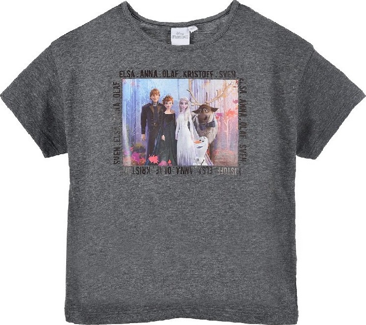 Tmavosivé dievčenské tričko Disney Frozen Veľkosť: 116