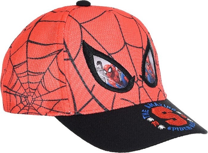 Červeno-čierna chlapčenská šiltovka Spider-Man Veľkosť: 54