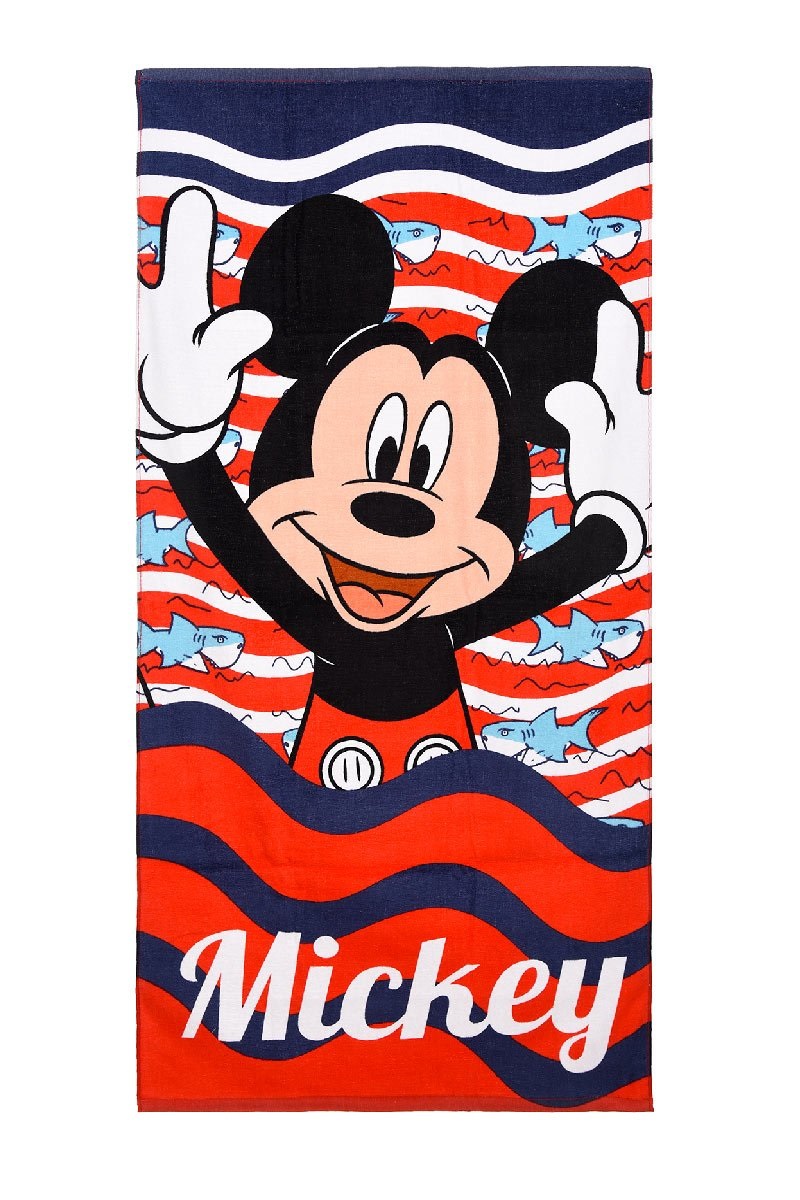 Mickey Mouse červená plážová osuška Veľkosť: ONE SIZE