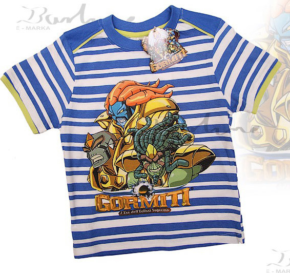 Gormiti chlapčenské pruhované tričko s krátkymi rukávmi Veľkosť: 102