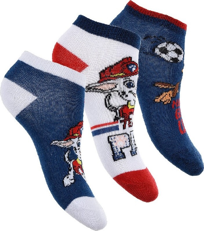 Sada chlapčenských členkových ponožiek - modrá/biela/modrá Veľkosť: 23/26