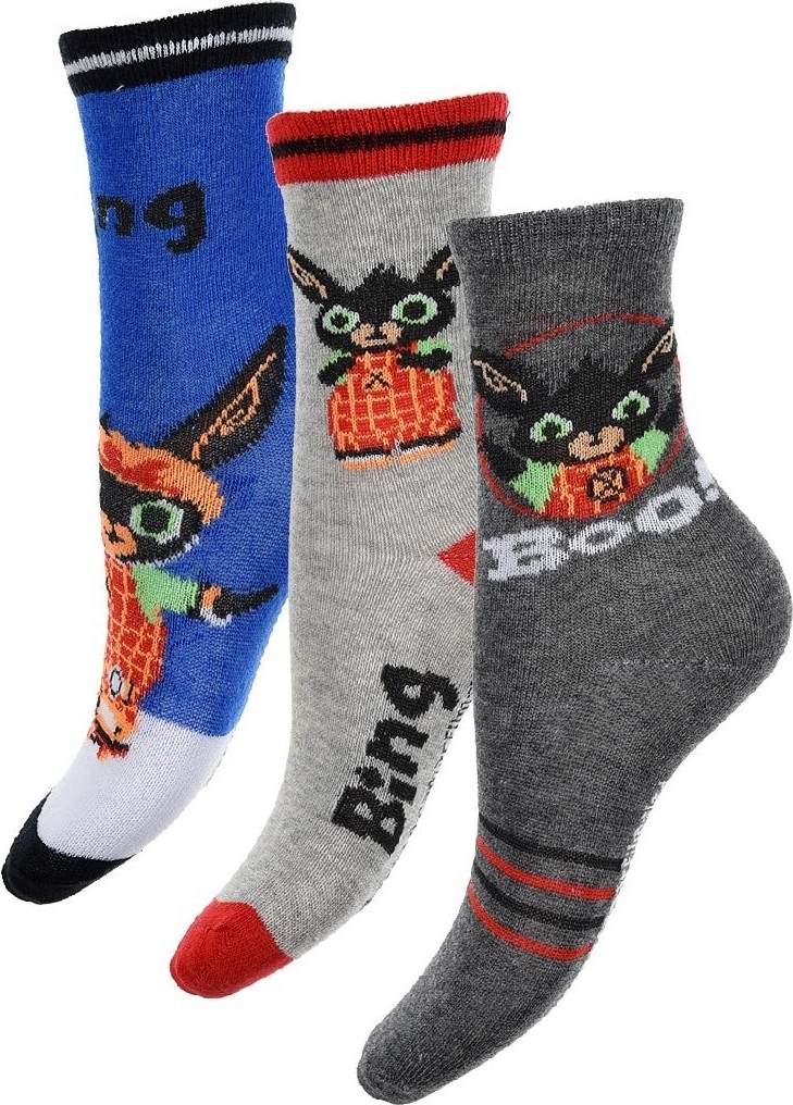 Bing sivé chlapčenské ponožky - 3 kusy Veľkosť: 27/30