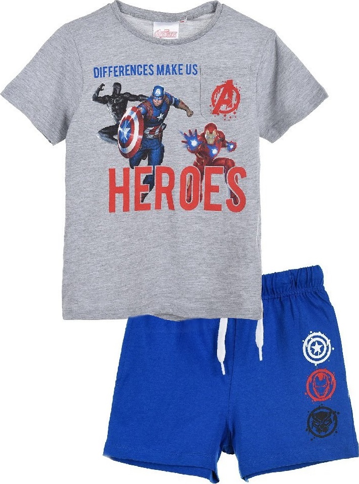 The Avengers šedo-modrý chlapčenský set HEROES Veľkosť: 104
