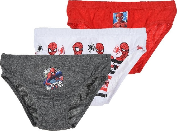Sivo-červená sada slipov Spider-Man Veľkosť: 116/128
