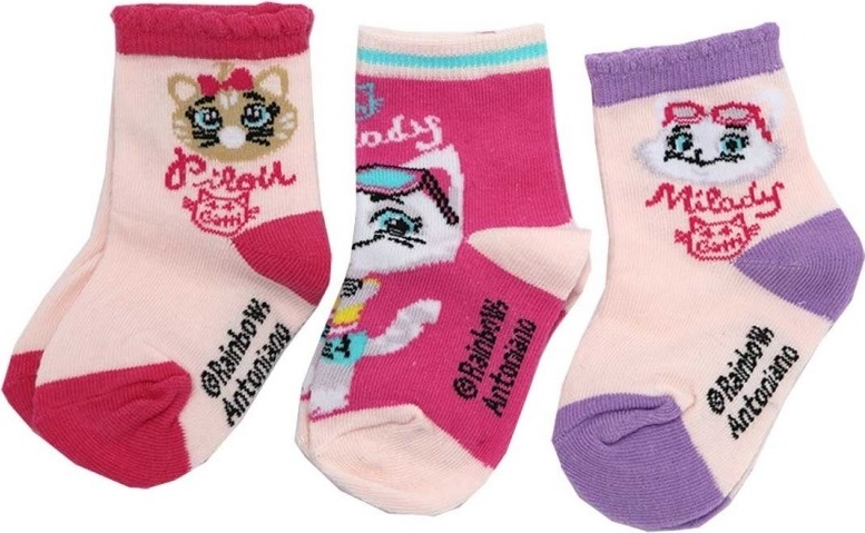 Ružová dievčenská sada ponožiek 44 Gatti Veľkosť: 19/22