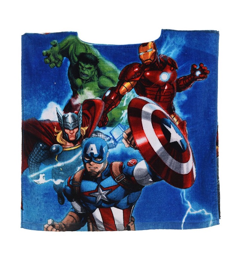 Modré plážové pončo Avengers Veľkosť: ONE SIZE