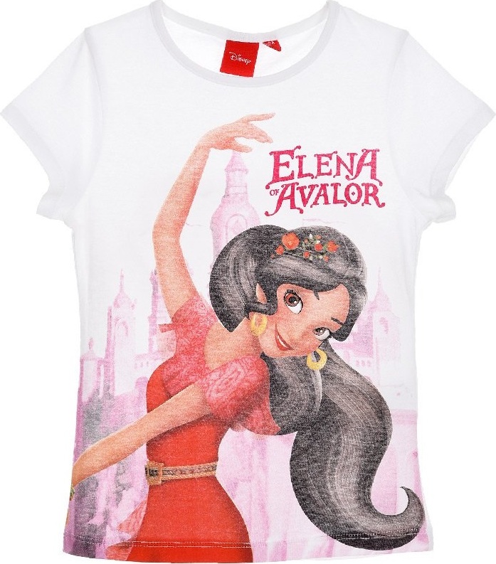 Elena from Avalor biele dievčenské tričko s potlačou Veľkosť: 98