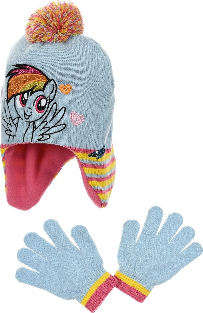 Svetlomodrý set čiapky a rukavíc My Little Pony Veľkosť: 52