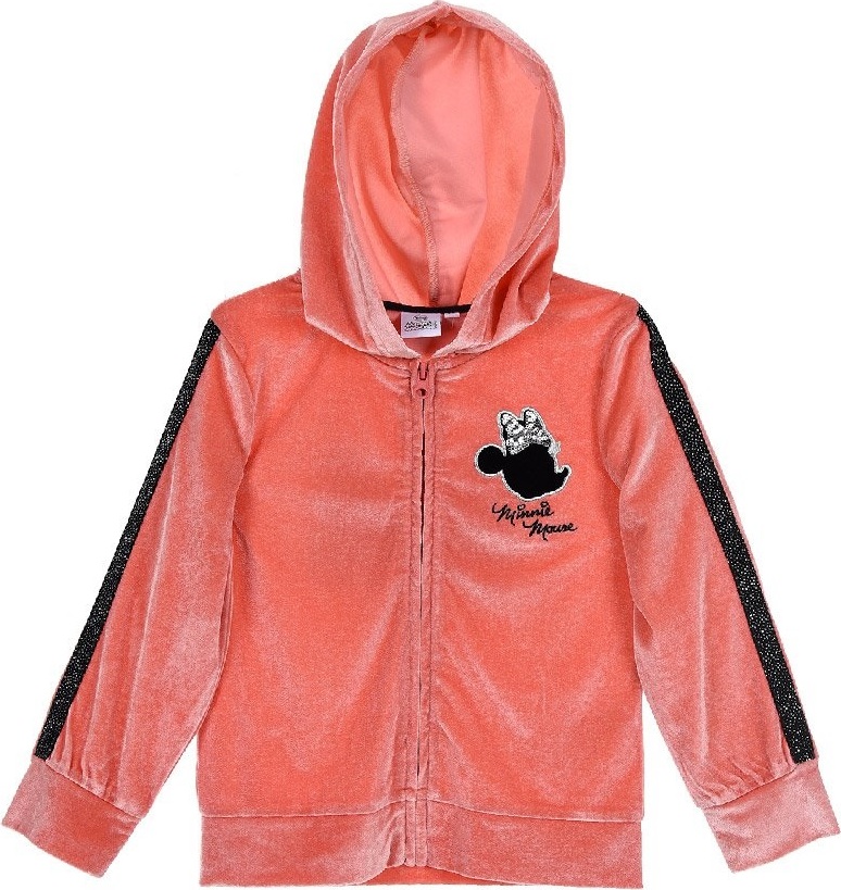 Minnie Mouse marhuľová velúrová dievčenská mikina Veľkosť: 128
