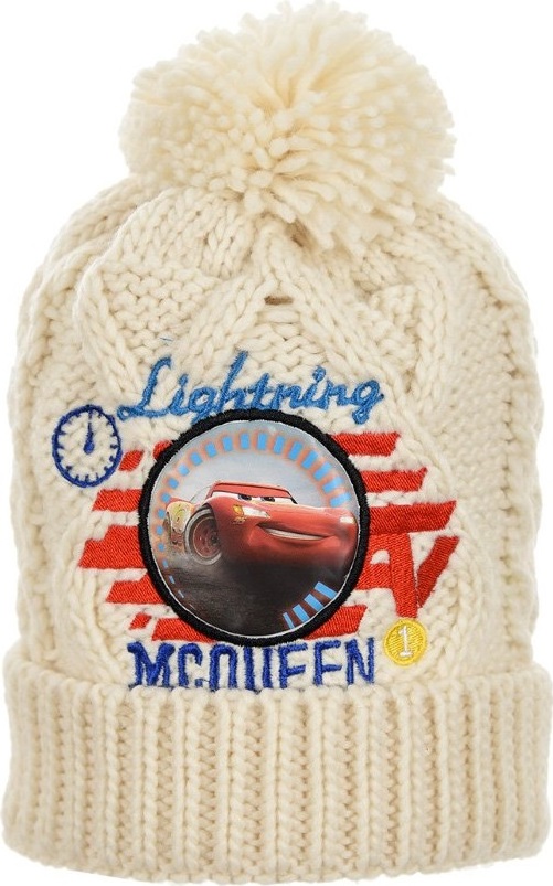 Disney Cars béžová chlapčenská čiapka s brmbolcom Veľkosť: 52