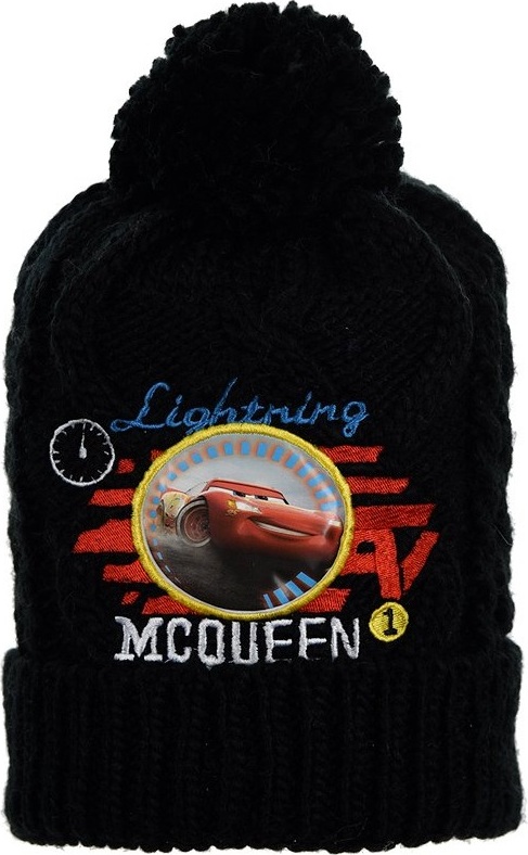 Disney Cars čierna chlapčenská čiapka s brmbolcom Veľkosť: 52