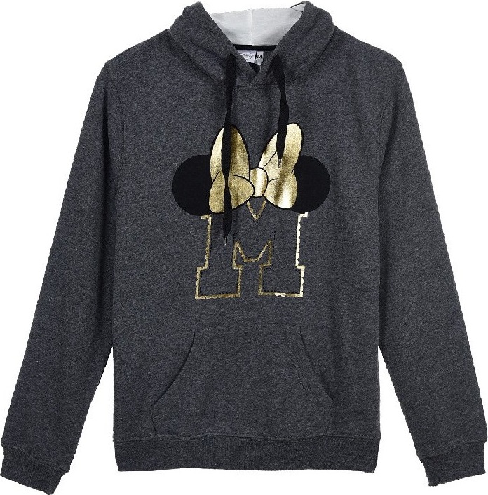 Minnie Mouse tmavosivá dámska mikina s kapucňou D012M1S100000S Veľkosť: M