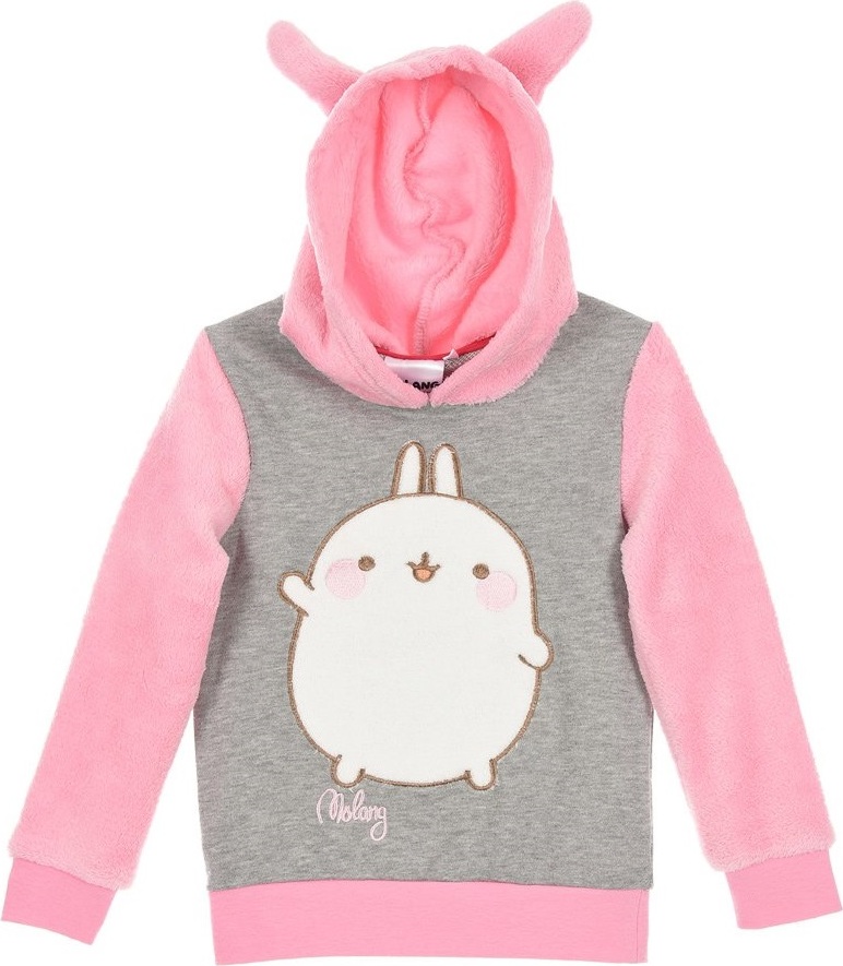 Mölang - sivo-ružová dievčenská mikina Veľkosť: 104