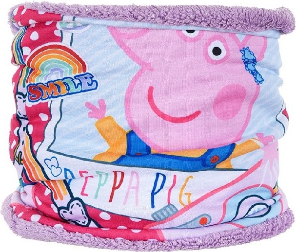 Prasiatko Pepa - fialový dievčenský nákrčník Veľkosť: ONE SIZE