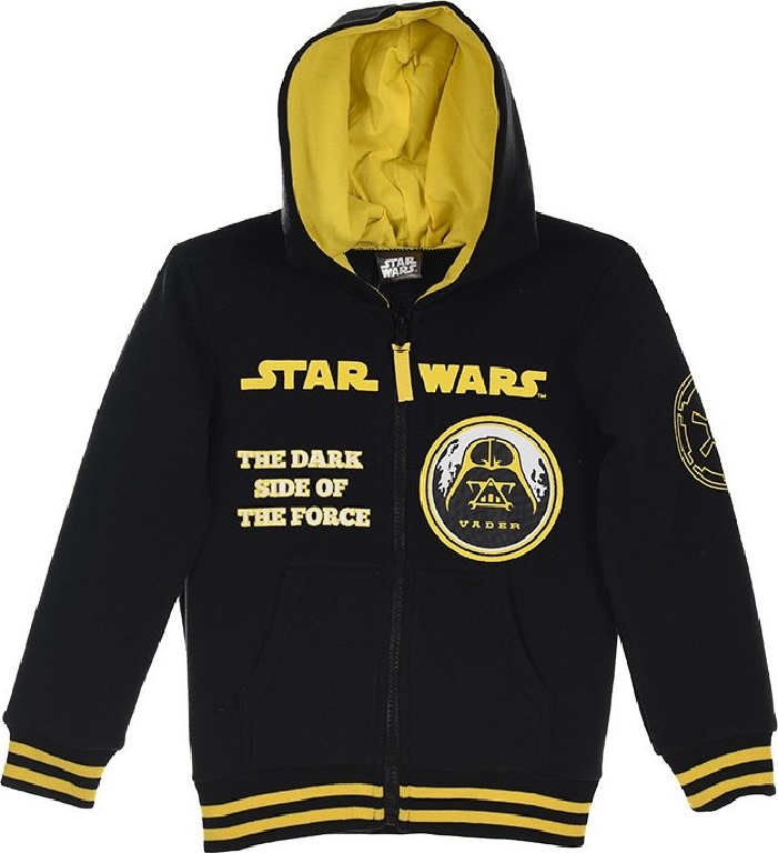 Star Wars - čierno-žltá chlapčenská mikina na zips Veľkosť: 104