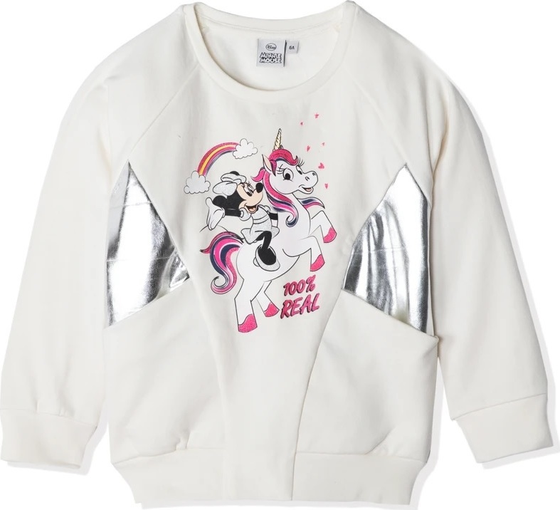 Disney Minnie Mouse - smotanová dievčenská mikina s potlačou Veľkosť: 98