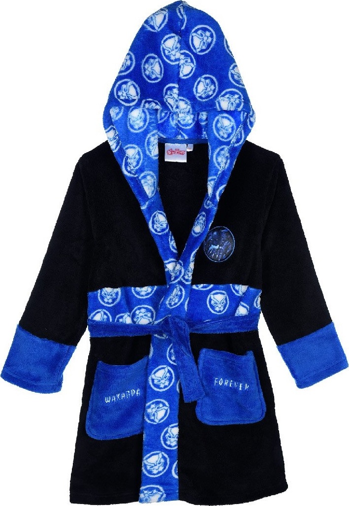 Čierno-modrý chlapčenský župan - Marvel Avengers Veľkosť: 102