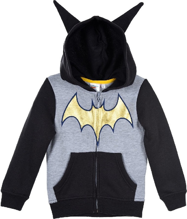 DC Super Hero Girls - Čierno-sivá dievčenská mikina Veľkosť: 98