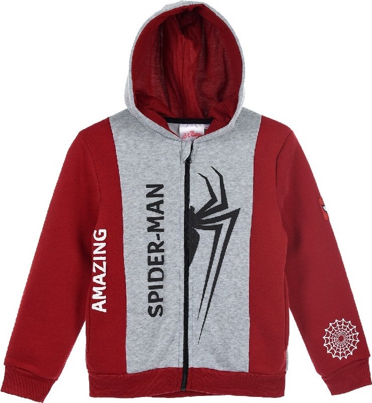 Spider-Man - Červeno-sivá chlapčenská mikina Veľkosť: 98