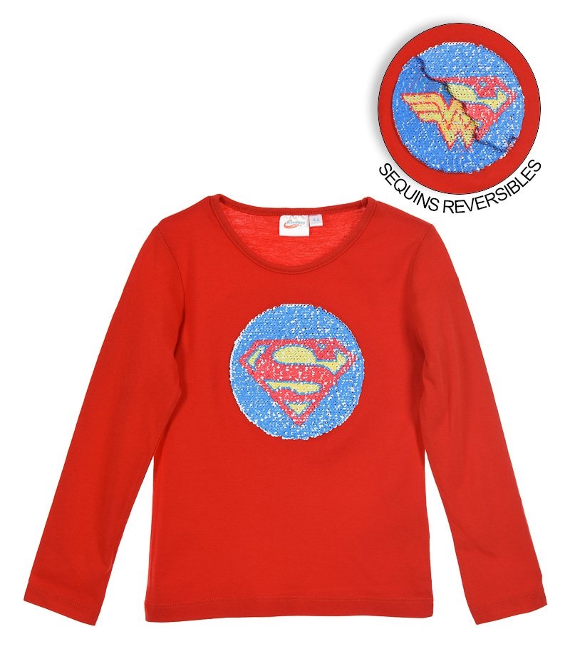 Červené dievčenské tričko Super Hero Veľkosť: 104