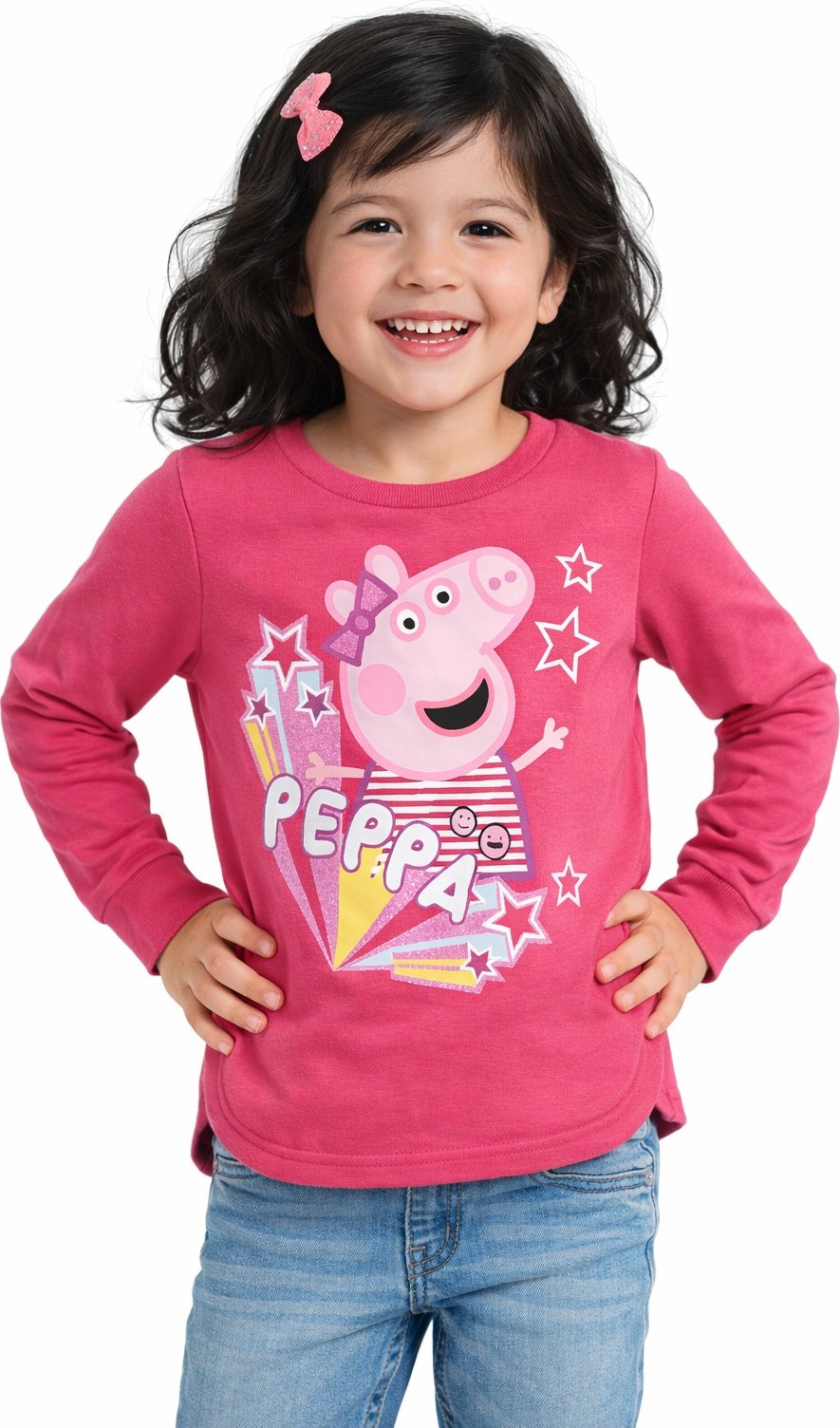 Dievčenská ružová mikina Peppa Pig Veľkosť: 98