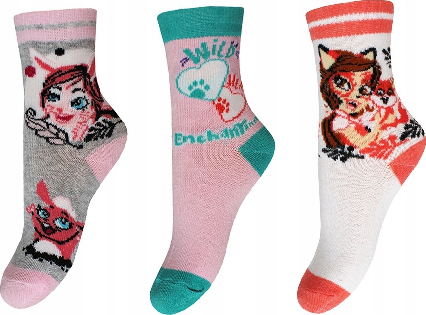 ENCHANTIMALS Súprava ponožiek pre dievčatá Veľkosť: 23/26