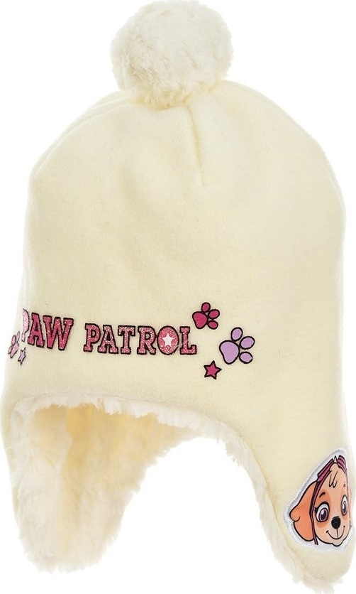 Labková patrola - Béžová dievčenské čiapka s brmbolcom Veľkosť: 48